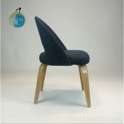 Dinining Chair  Upholstered chair with wood legs cafe dining style Factory